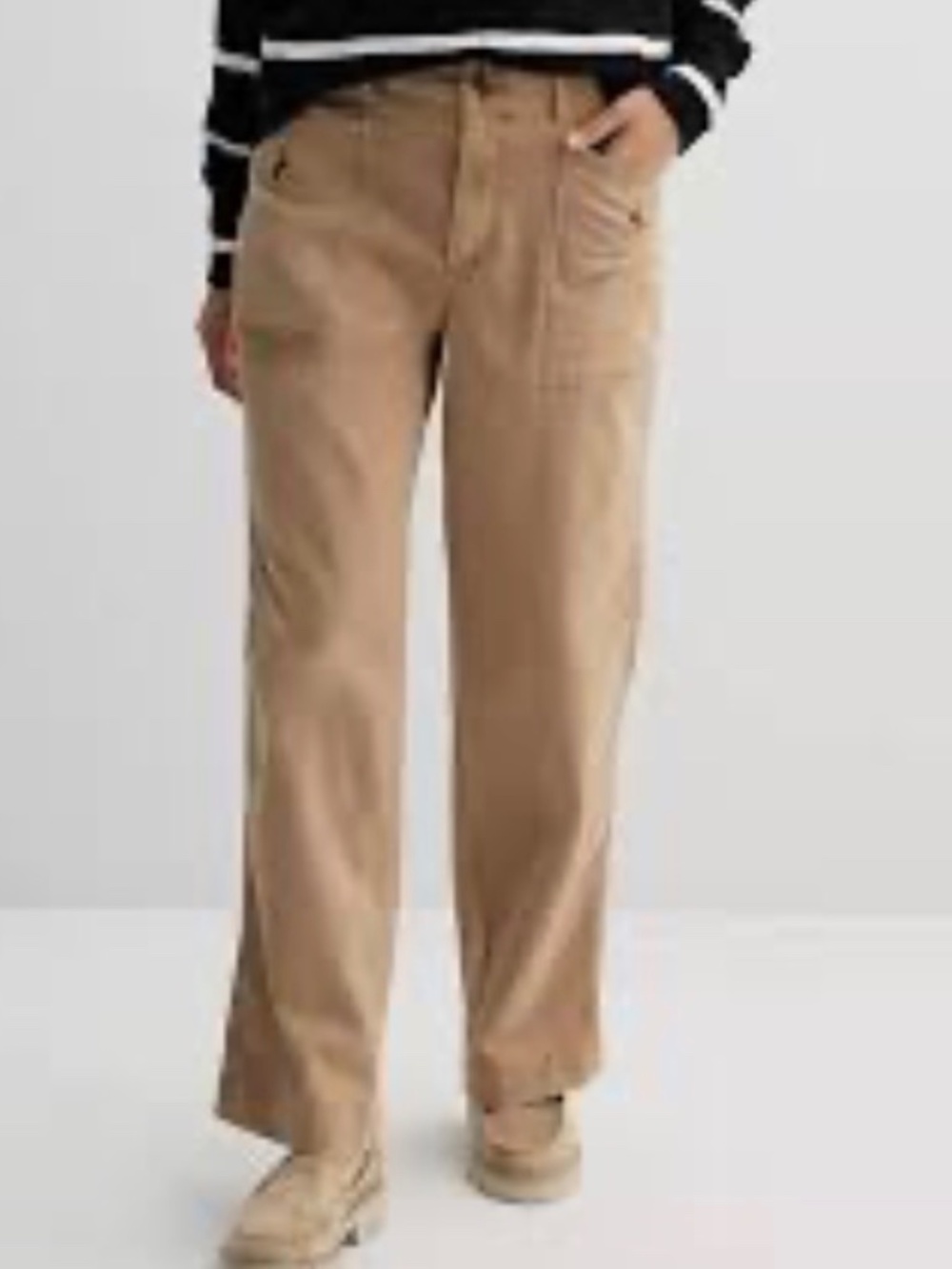 Sonoma High Rise Wide Leg Pants Barric Beige NWT PXL